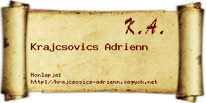 Krajcsovics Adrienn névjegykártya