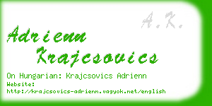 adrienn krajcsovics business card